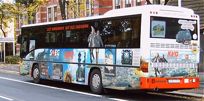 Buswerbung für KVG und SOEG