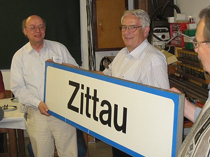 altes Stationsschild "Zittau"