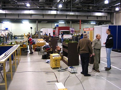 Anlagenaufbau am Ausstellungsort