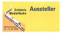 Ausstellerkarte "Erlebnis Modellbahn" 2008