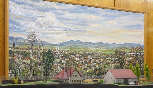 Tafelbild "Blick auf die Stadt Zittau vom Kummersberg"