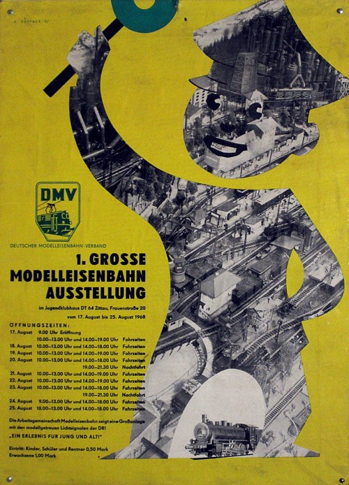 Rückblick: Mit diesem Plakat wurde vor 50 Jahren für die Modellbahn-Ausstellung geworben.