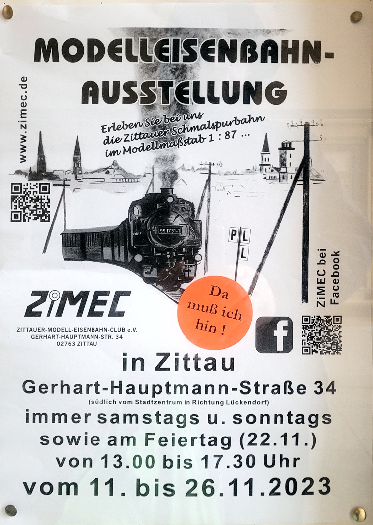 Werbung zur Ausstellung