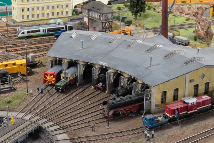 Ringlokschuppen vom Dampflok Bahnbetriebswerk