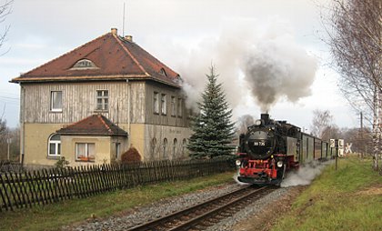 Zugankunft in Olbersdorf Niederdorf