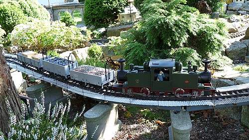 IIK alt mit Güterzug auf der Olbersdorfer Talbrücke
