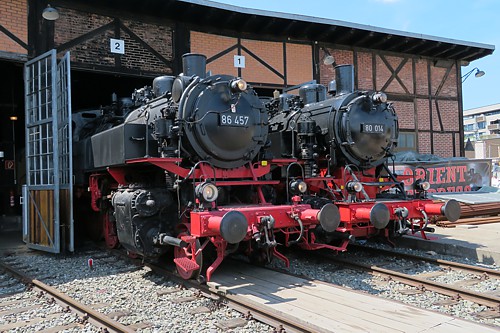 Süddeutsches Eisenbahnmuseum Heilbronn - Lokomotiven 86 457 und 80 014